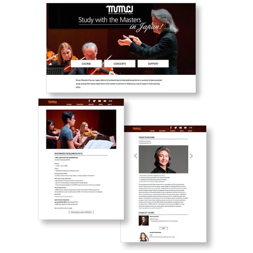 Music Masters Course scholarship program website